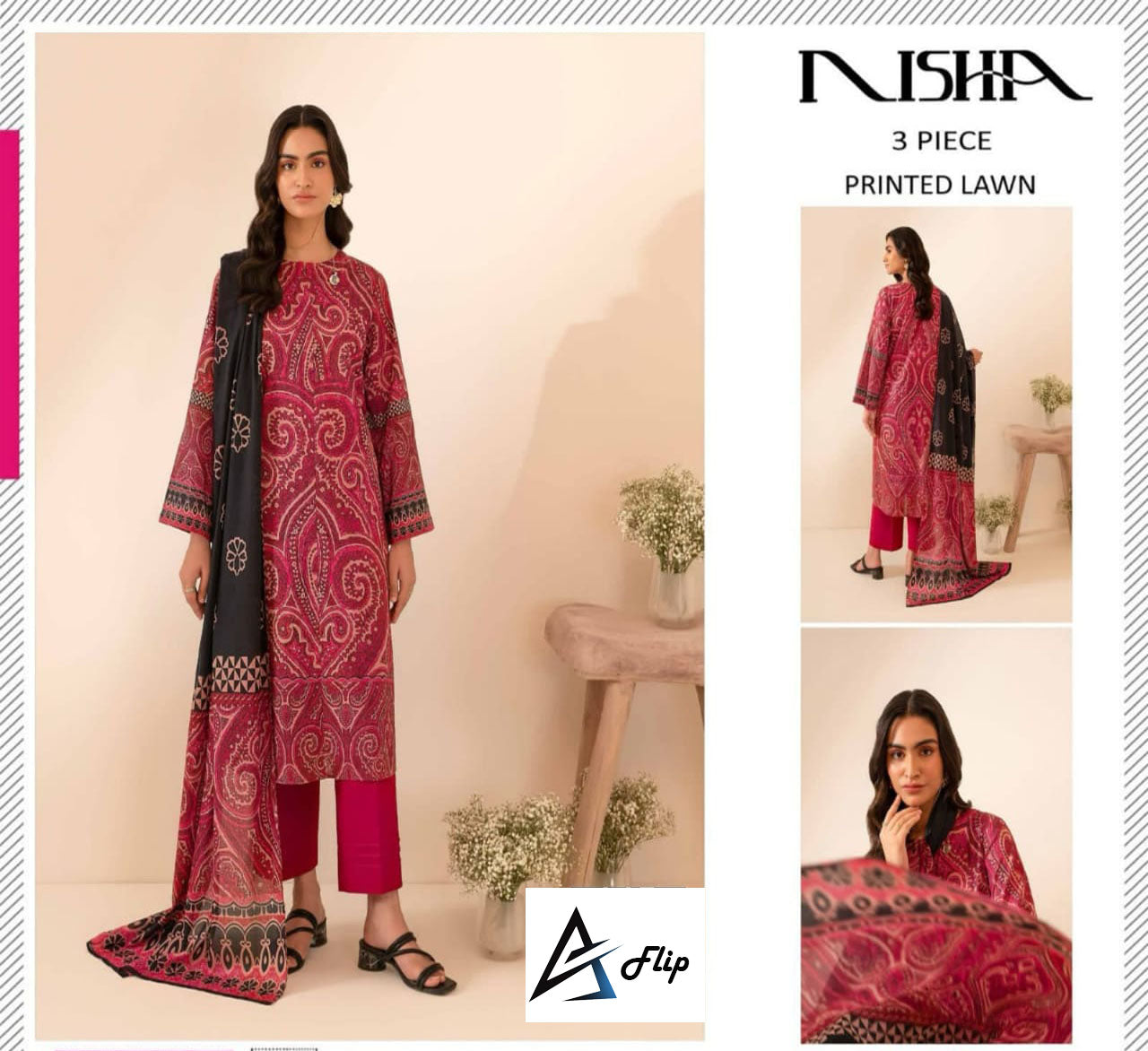 Nishat  💯% Original Lawn 102/88