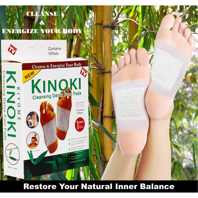 Pack Of 2 Kinoki Detox Foot Pads Patches Relaxation Massage Relief Stress Feet Care – 20 Pads In Two Boxes