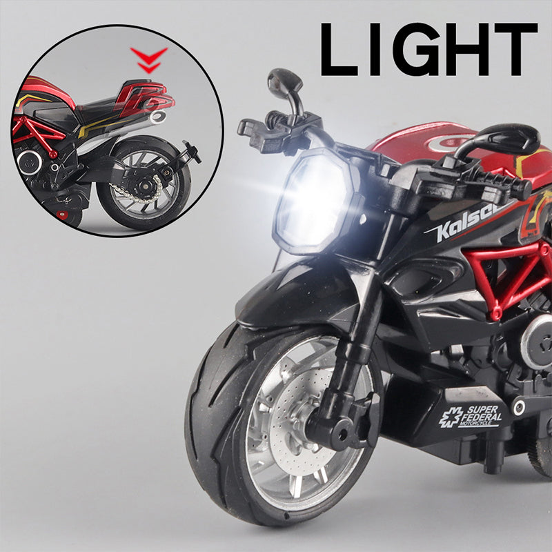 Racing Pull Back Sports Bike With Flashing Lights And Sounds