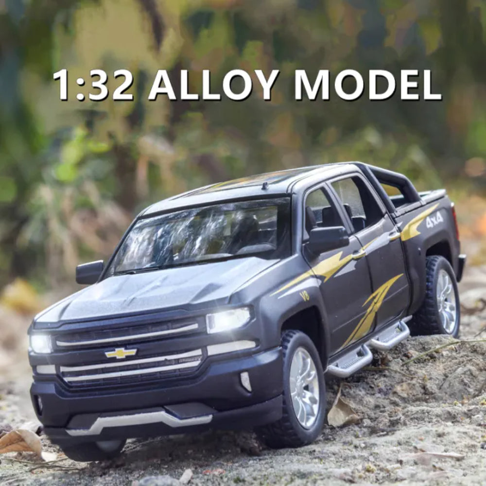 Chevrolet Silverado Pickup Model Alloy Die-Cast Truck Toy With Music And Light