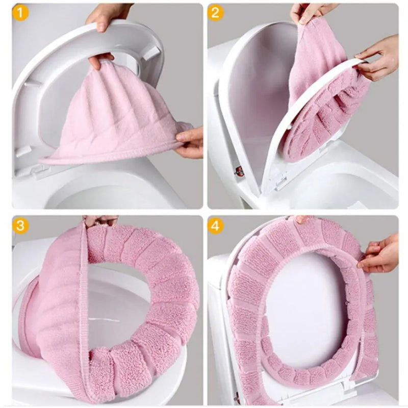 Multi-Color Soft And Comfortable Easy Washable Toilet Seat Cover