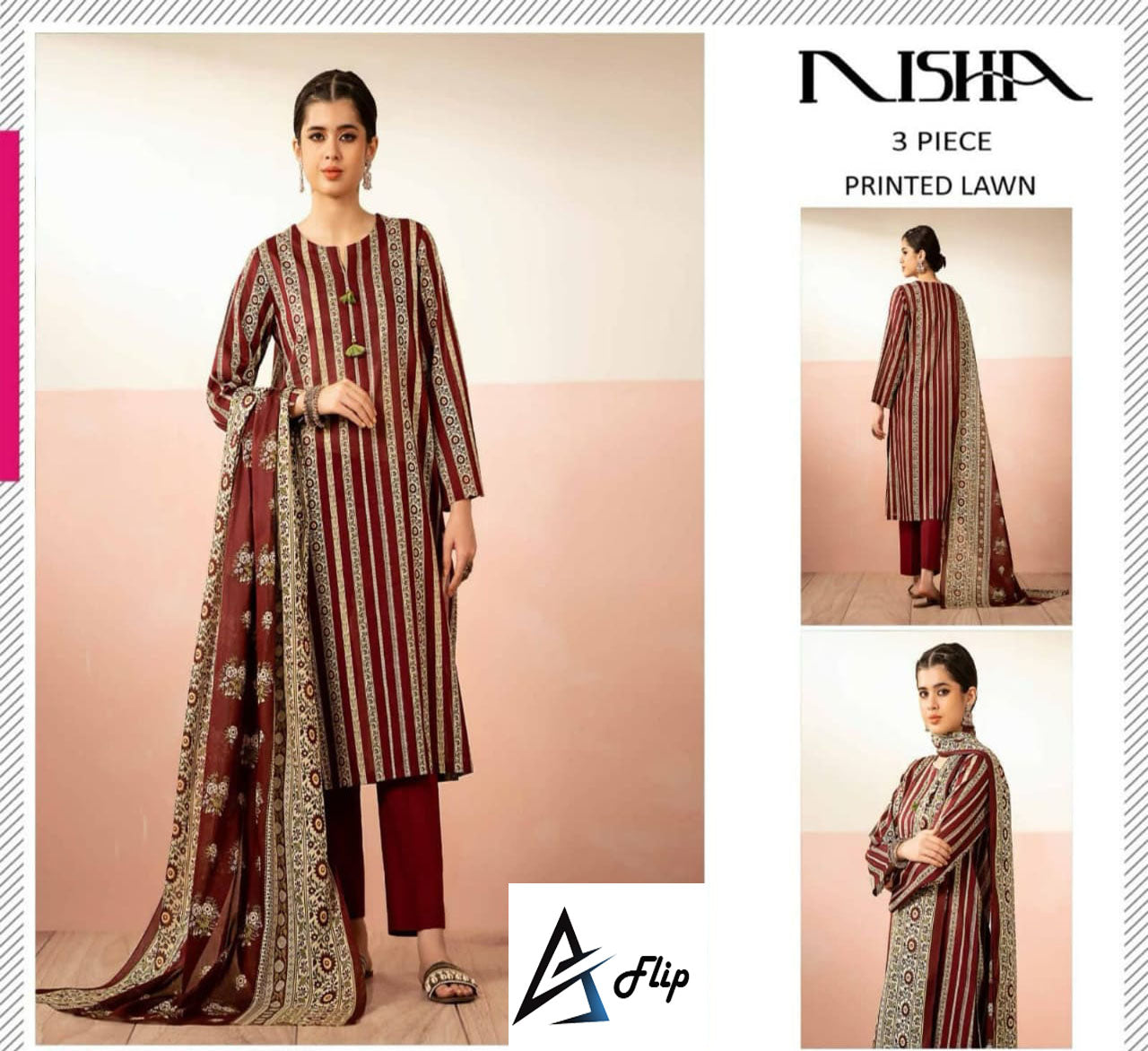 Nishat 💯% Original Lawn 102/88