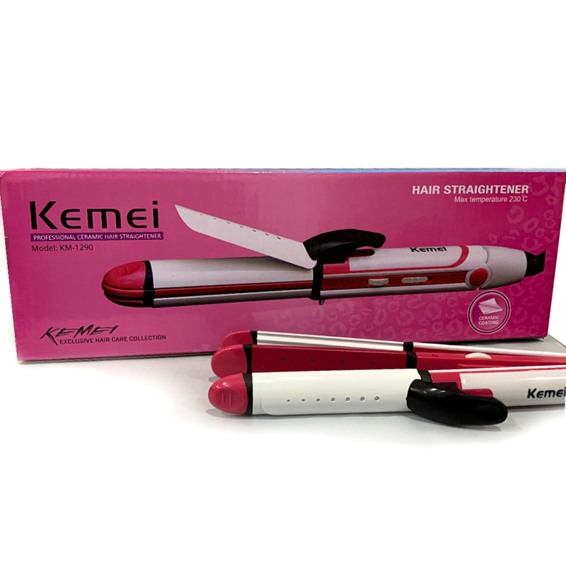 Kemei KM-1290 Multi-Functional Professional Ceramic Hair Straightener For Outstanding Hair Styling