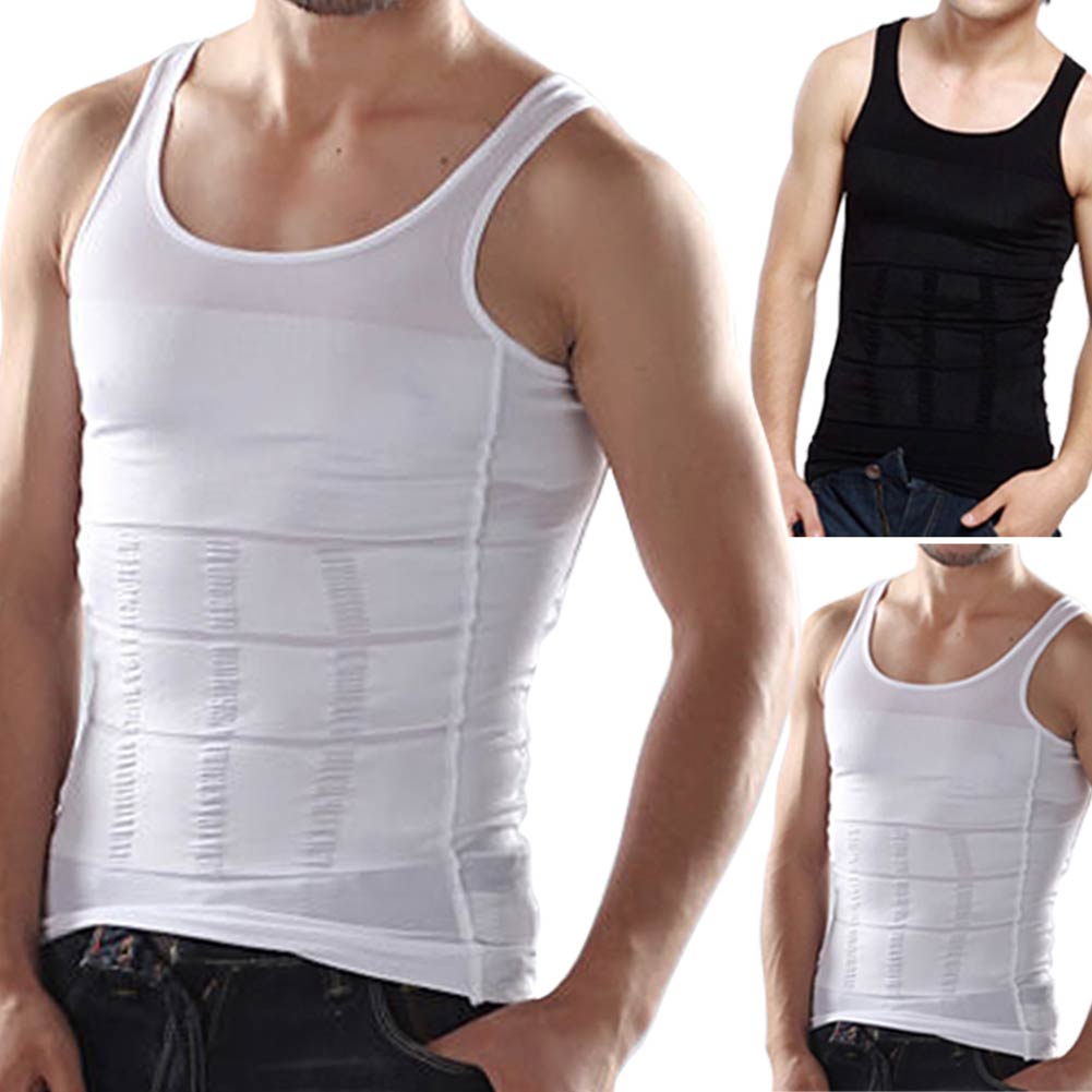 Men Slim Body Lift Shaper Body Tummy Shapers Vest Waist Muscle Girdle Shirt Posture Corrector