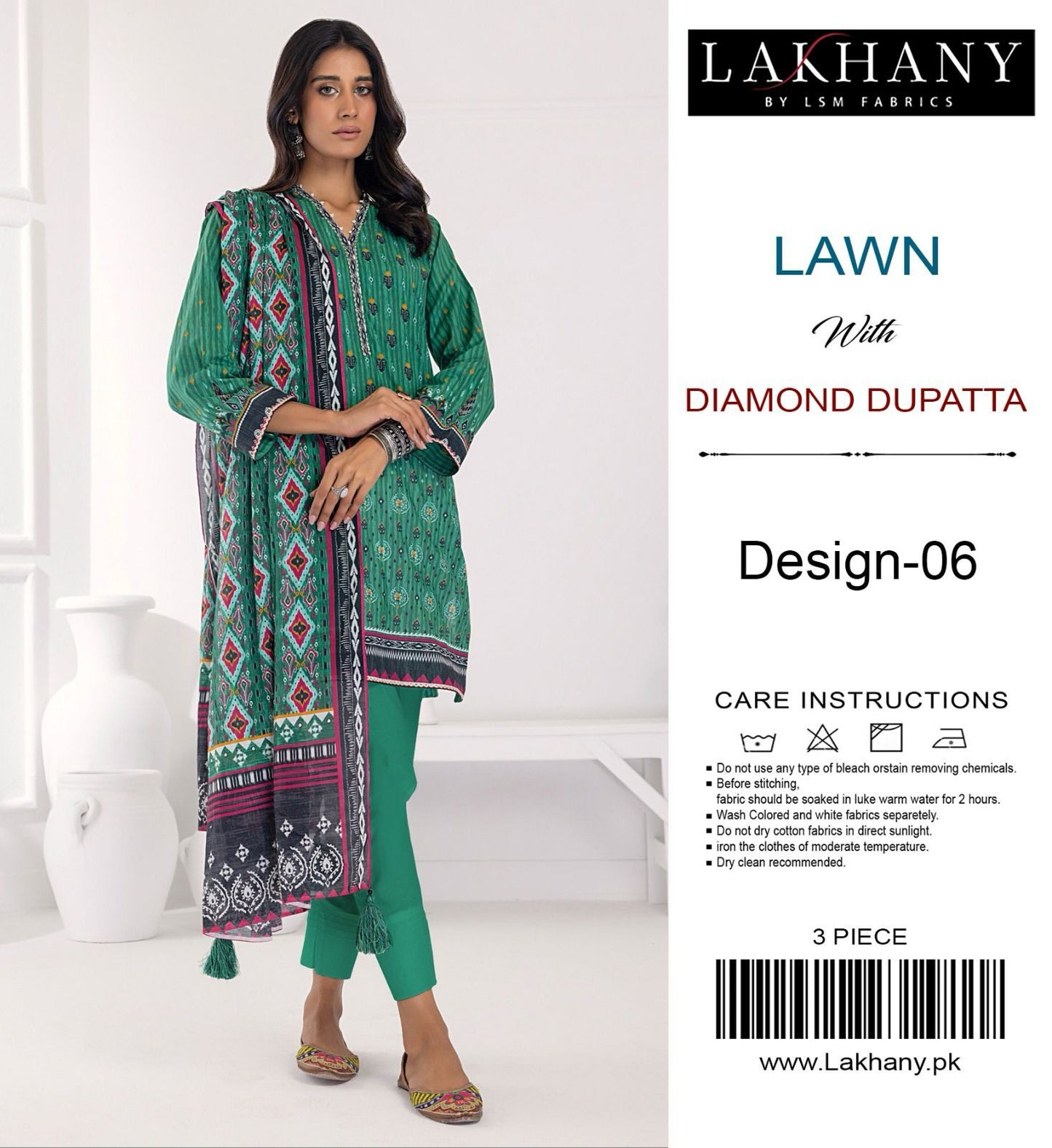 Lakhany Lawn 3 Piece Suit