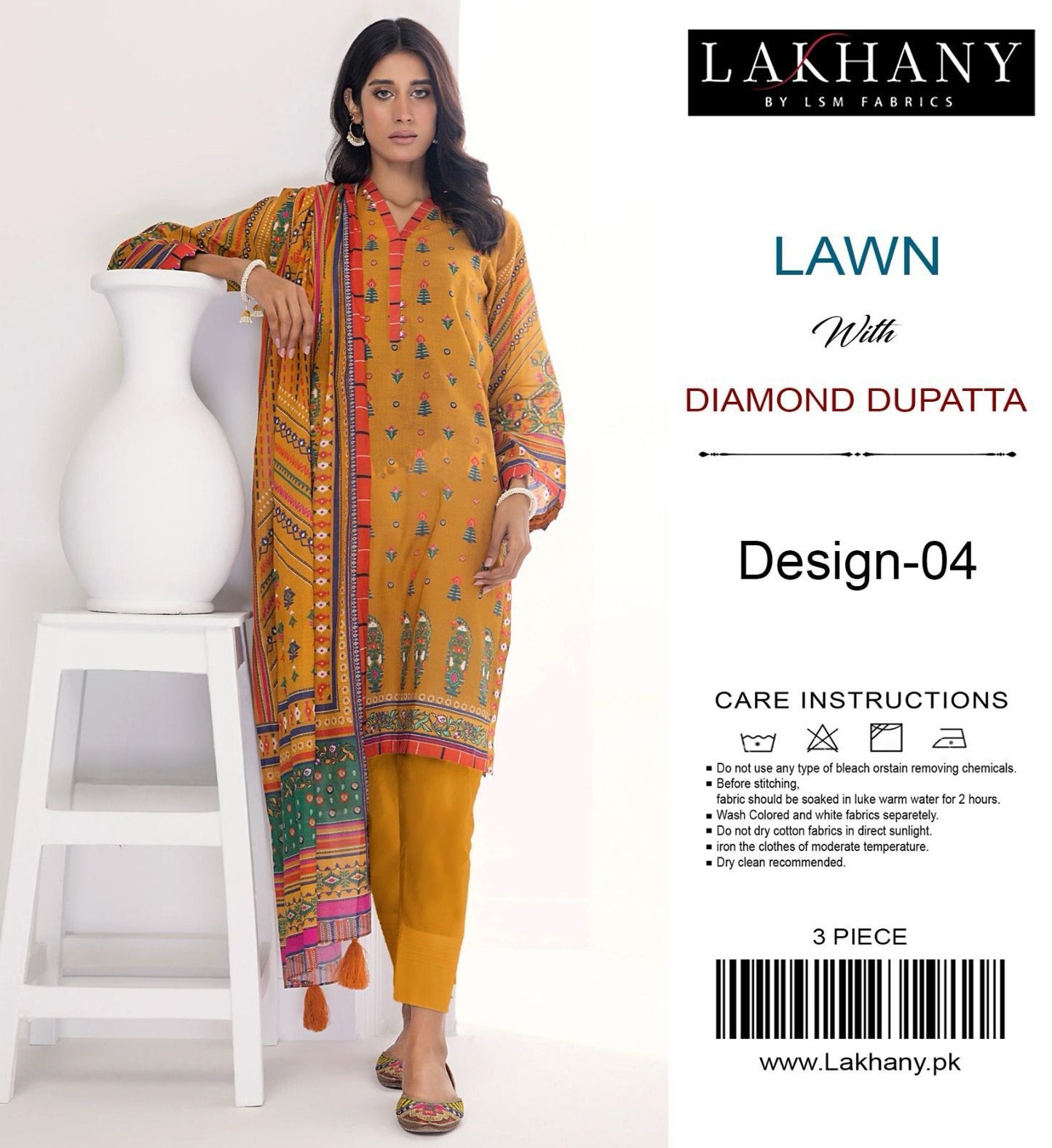 Lakhany Lawn  3 Piece Ladies Suit