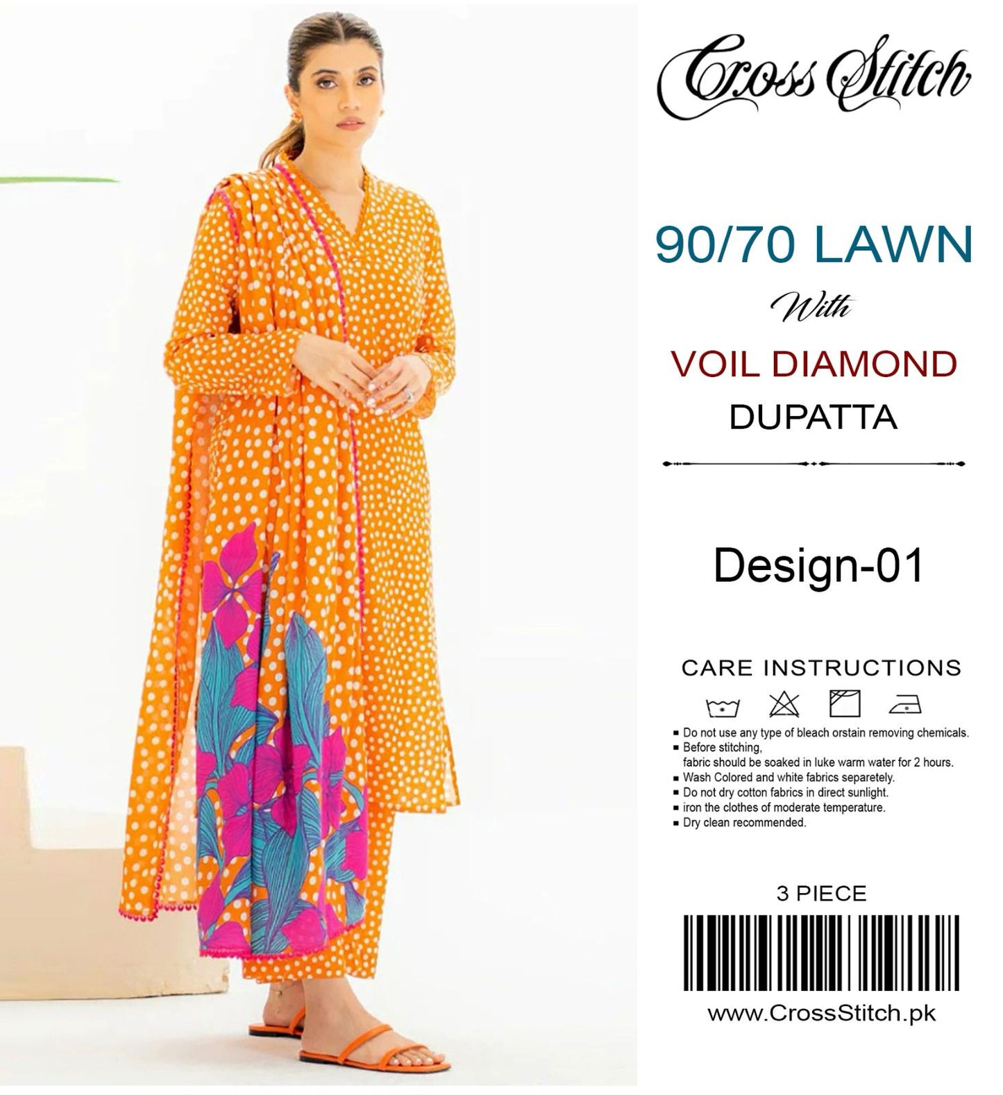 Cross Stitch Lawn 3 piece suit