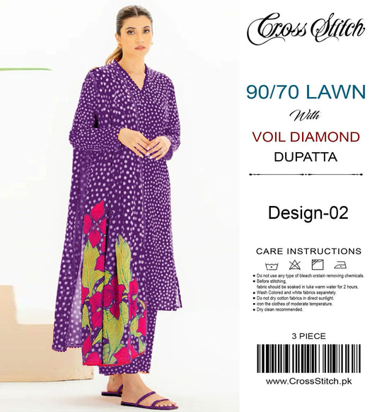 Cross Stitch Lawn 3 piece suit