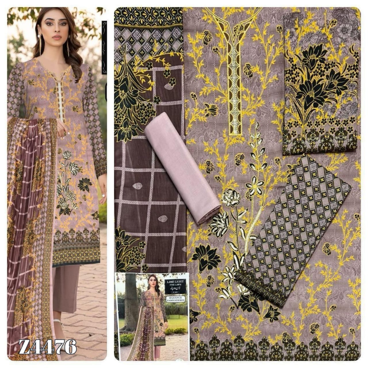 Lawn 3 Piece Ladeis Suit Good Quality