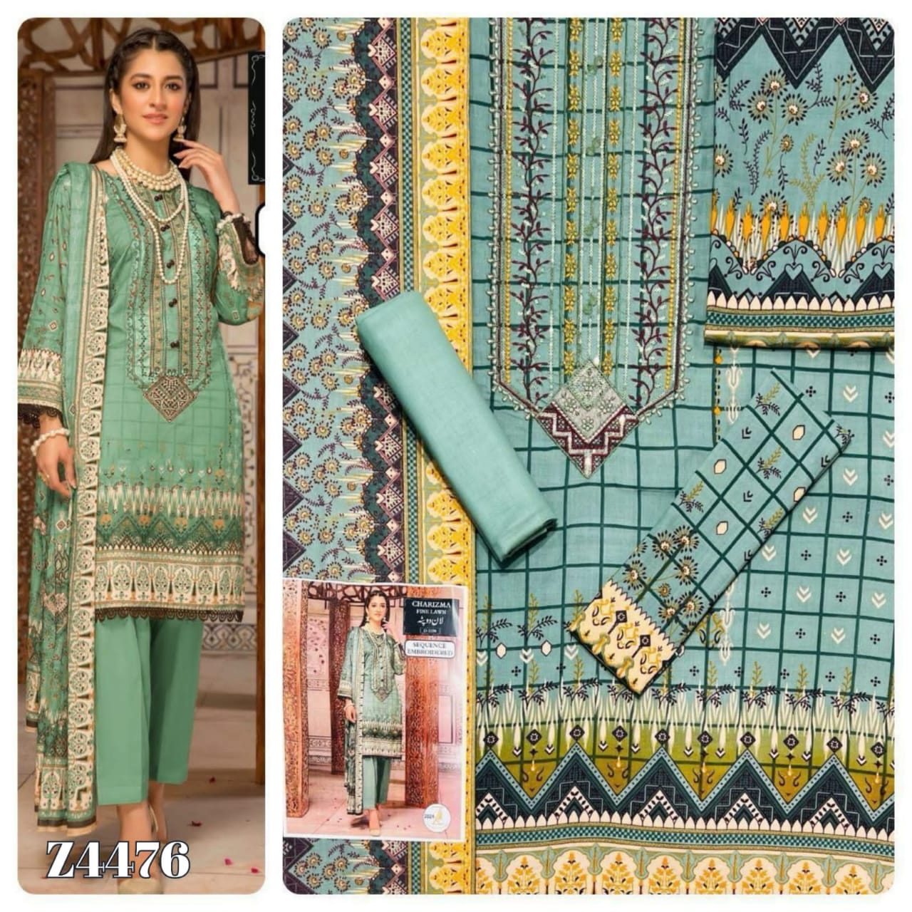 Lawn 3 Piece Ladeis Suit Good Quality