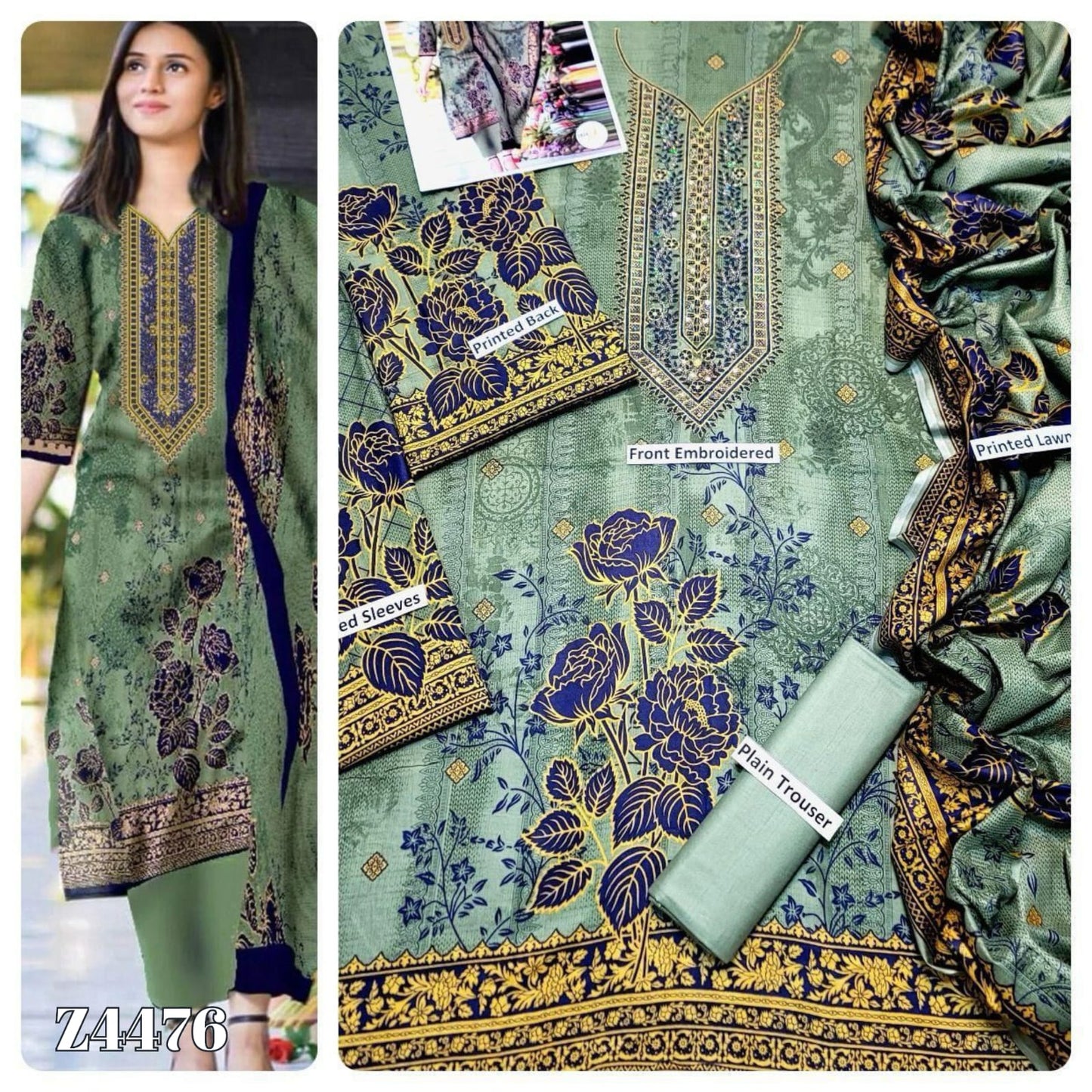 Lawn 3 Piece Ladeis Suit Good Quality