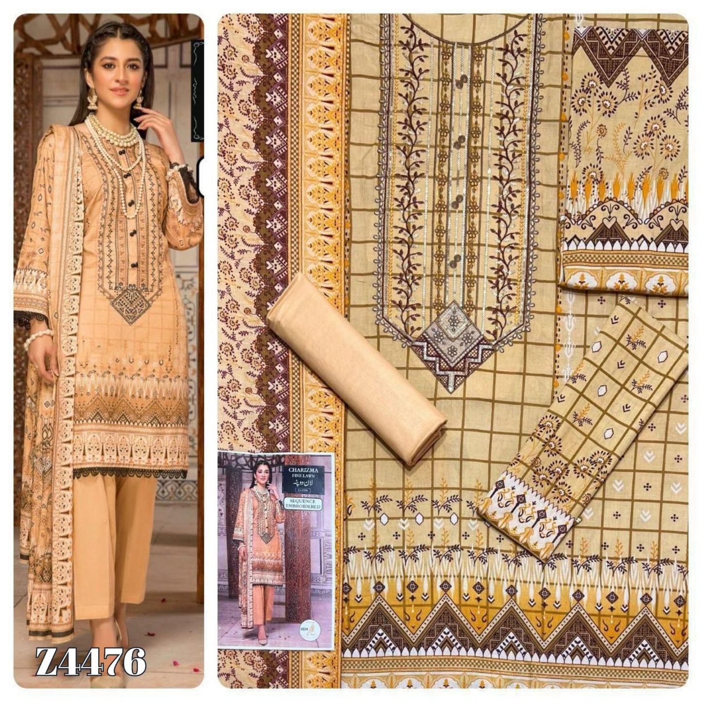 Lawn 3 Piece Ladeis Suit Good Quality