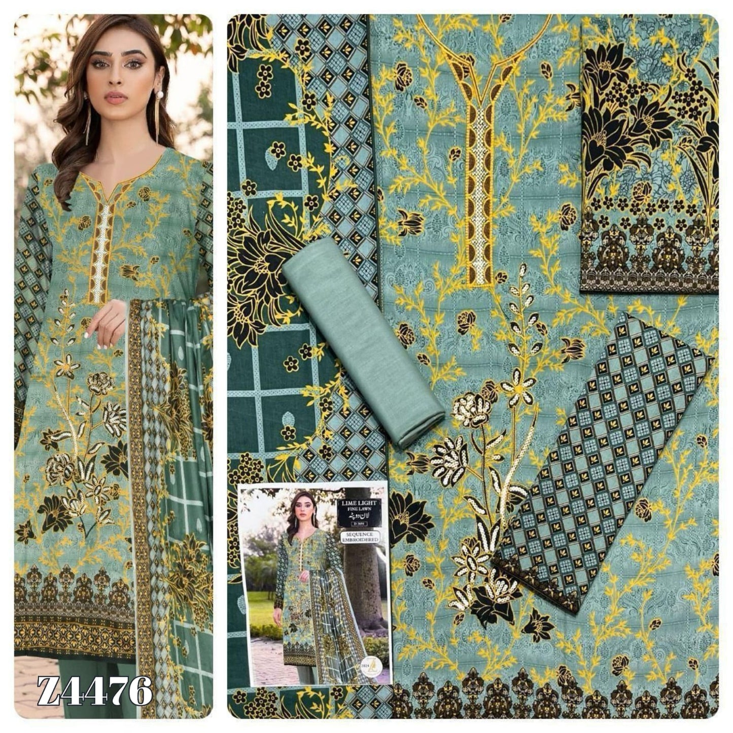 Lawn 3 Piece Ladeis Suit Good Quality