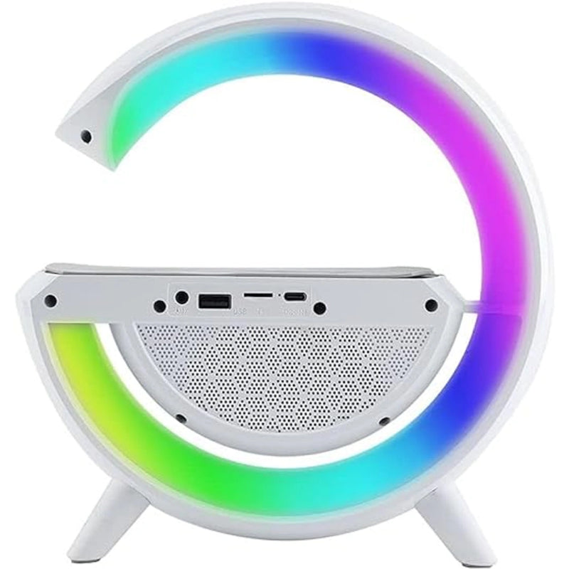 BT-2301 Wireless Phone Charger Bluetooth Speaker With RGB Lighting Alarm Clock, FM Radio