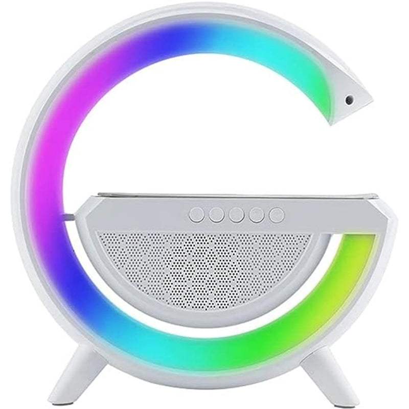 BT-2301 Wireless Phone Charger Bluetooth Speaker With RGB Lighting Alarm Clock, FM Radio