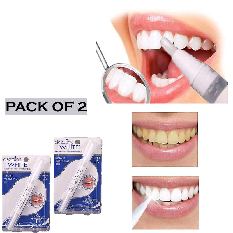 Pack Of 2 Dazzling White Hygienic Professional Strength Teeth Whitening Pens