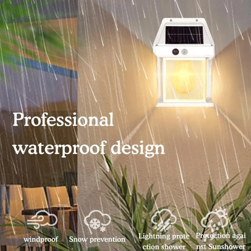 BK-888 Mini Waterproof Solar Interaction Wall Lamp With Motion Sensor Security Light, Featuring 3 Lighting Levels