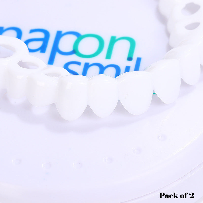 Pack Of 2 Pairs Snap-On Smile Custom Fit Perfect Smile Veneers In 3 Easy Steps