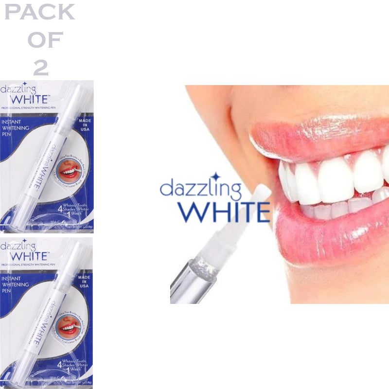 Pack Of 2 Dazzling White Hygienic Professional Strength Teeth Whitening Pens