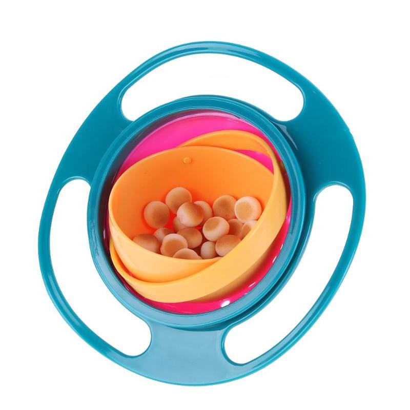 Universal Gyro Bowl 360 Rotate Spill-Proof Baby Feeding Dish Gyro Bowl Tableware