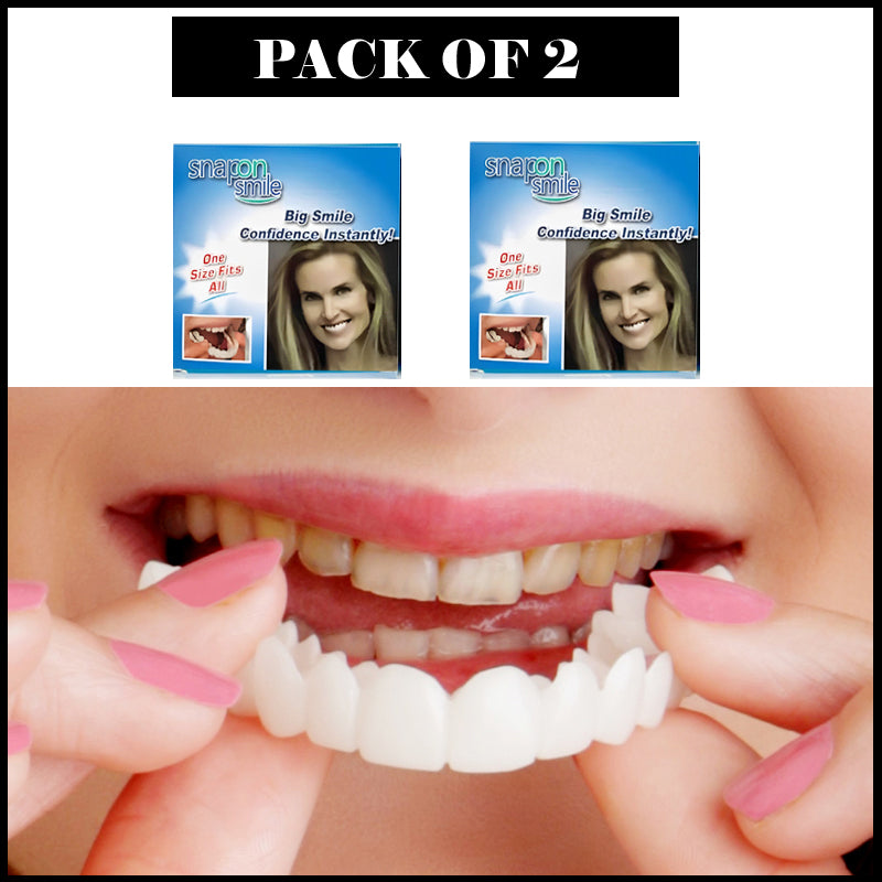 Pack Of 2 Pairs Snap-On Smile Custom Fit Perfect Smile Veneers In 3 Easy Steps